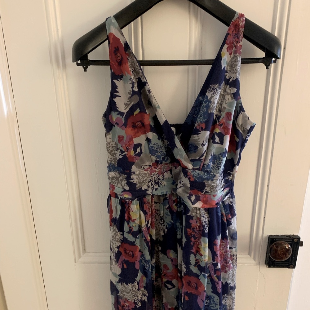Pretty floral dress with wrap front.